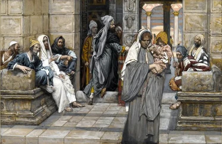 The Widow's Mite by James Tissot depicting Luke 21:1