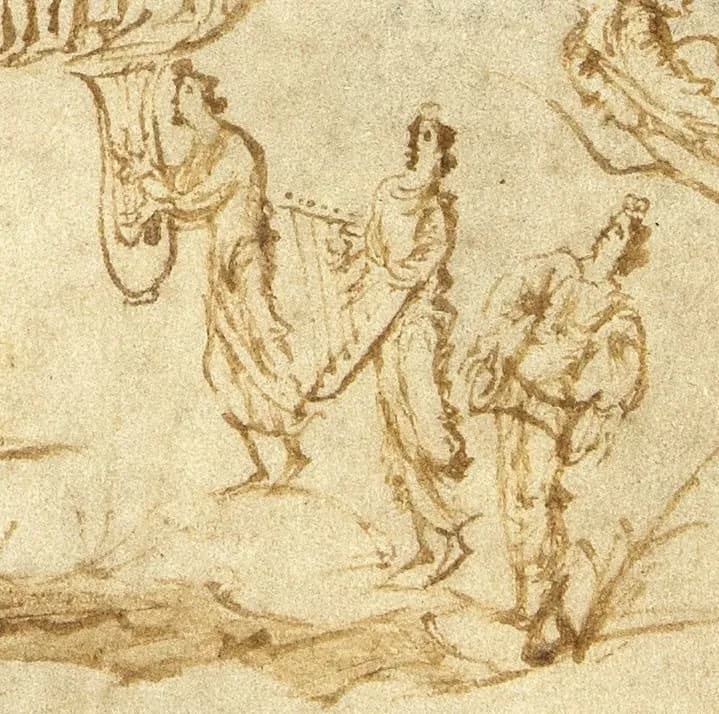Utrecht Psalter, Psalm 67 by Master of the Utrecht Psalter depicting Psalms 67:1