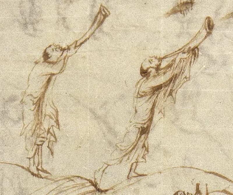 Utrecht Psalter, Psalm 80 by Master of the Utrecht Psalter depicting Psalms 80:1