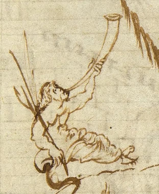 Utrecht Psalter, Psalm 92 by Master of the Utrecht Psalter depicting Psalms 92:1