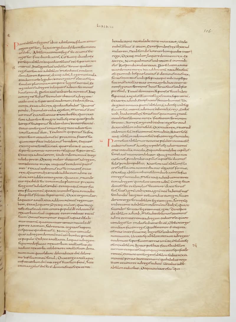 Vivian Bible, 1 Chronicles 1 (folio 219) by Master C. (Vivian Bible illuminator) depicting 1 Chronicles 1