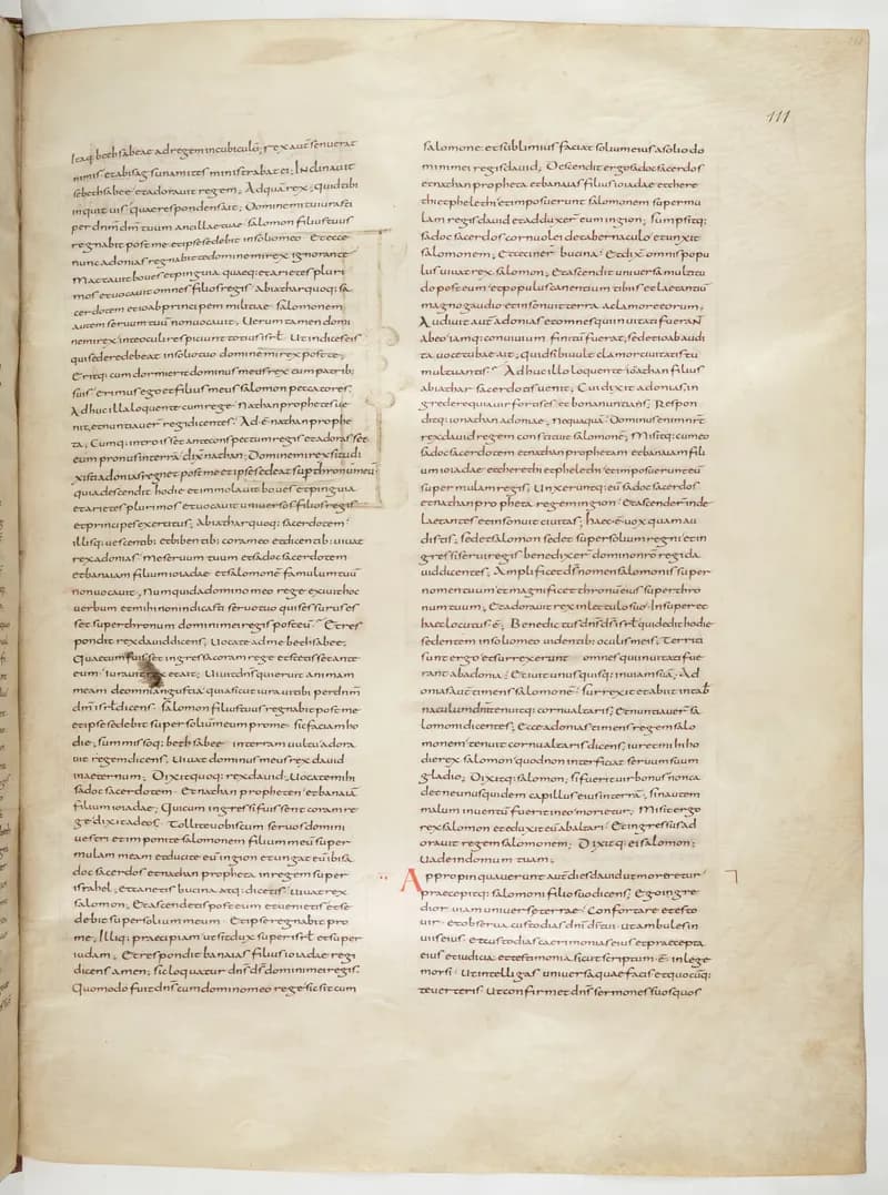 Vivian Bible, 1 Chronicles 17 (folio 229) by Master C. (Vivian Bible illuminator) depicting 1 Chronicles 17