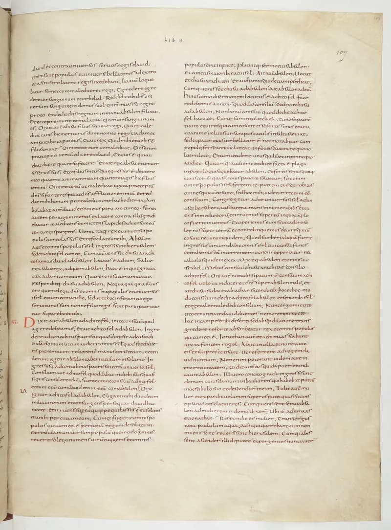 Vivian Bible, 1 Chronicles 4 (folio 221) by Master C. (Vivian Bible illuminator) depicting 1 Chronicles 4