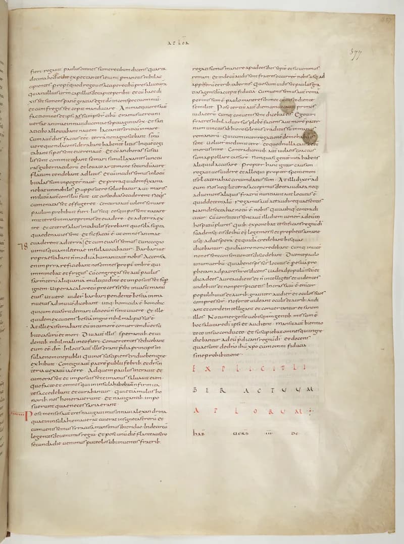 Vivian Bible, 1 Corinthians 16 (folio 761) by Master C. (Vivian Bible illuminator) depicting 1 Corinthians 16