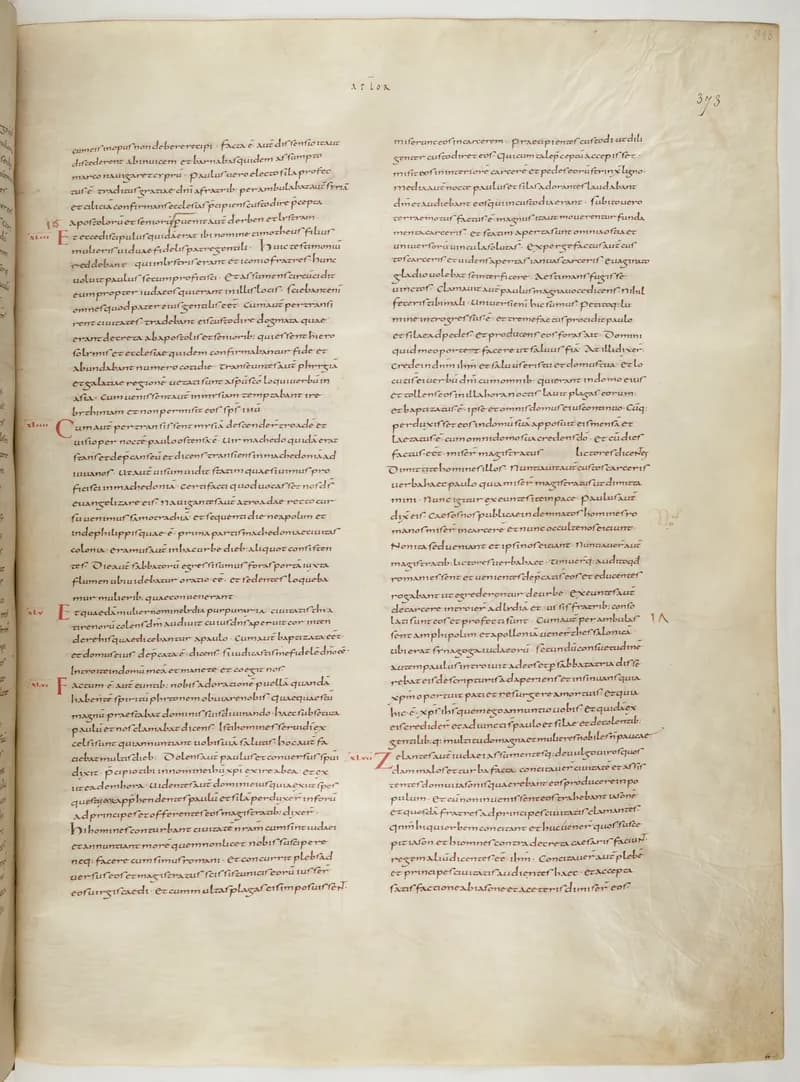 Vivian Bible, 1 Corinthians 2 (folio 753) by Master C. (Vivian Bible illuminator) depicting 1 Corinthians 2