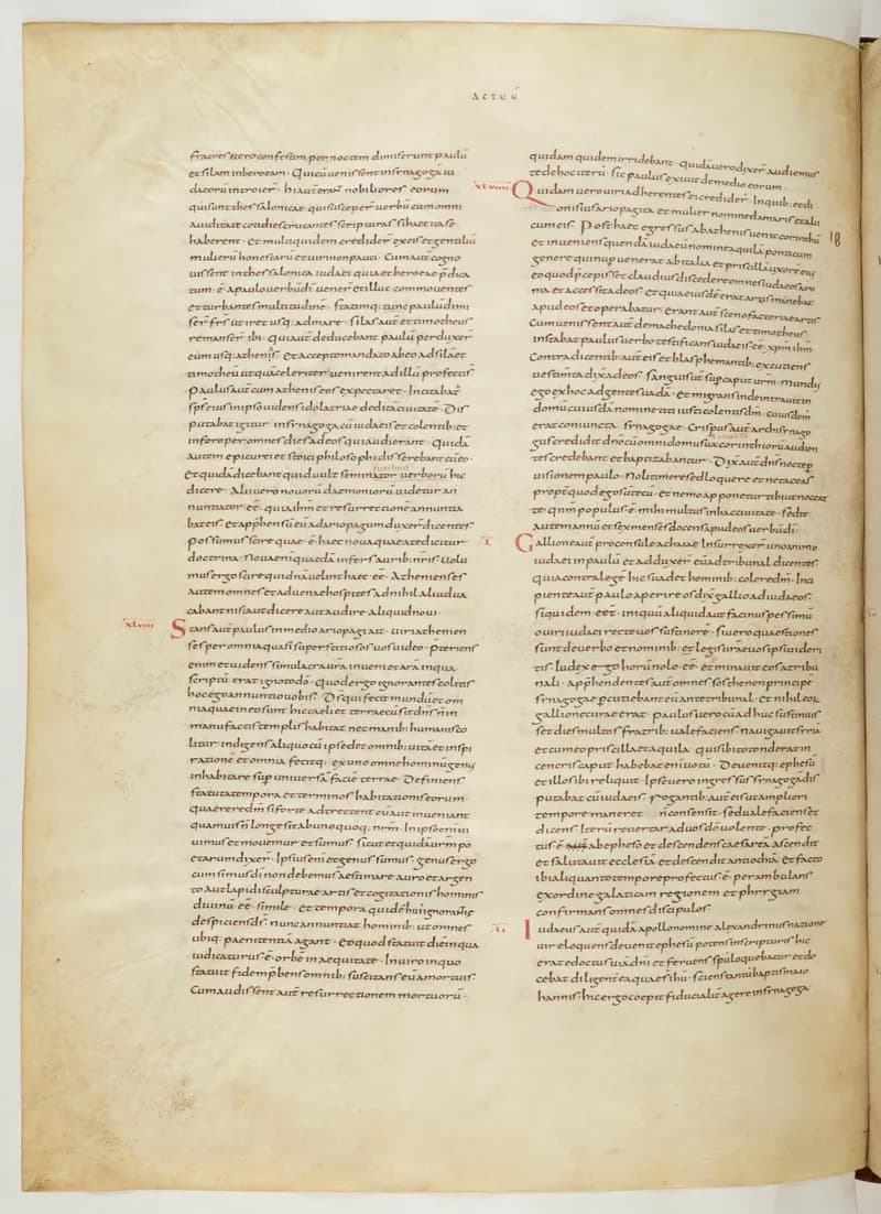 Vivian Bible, 1 Corinthians 4 (folio 754) by Master C. (Vivian Bible illuminator) depicting 1 Corinthians 4