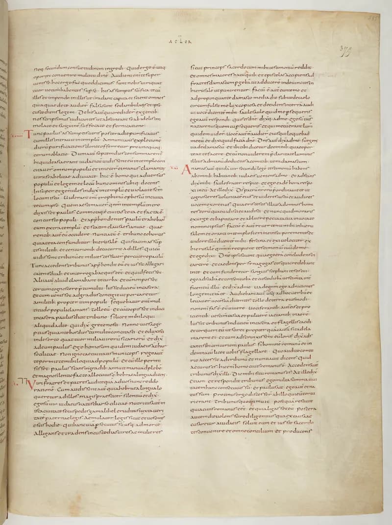 Vivian Bible, 1 Corinthians 9 (folio 757) by Master C. (Vivian Bible illuminator) depicting 1 Corinthians 9