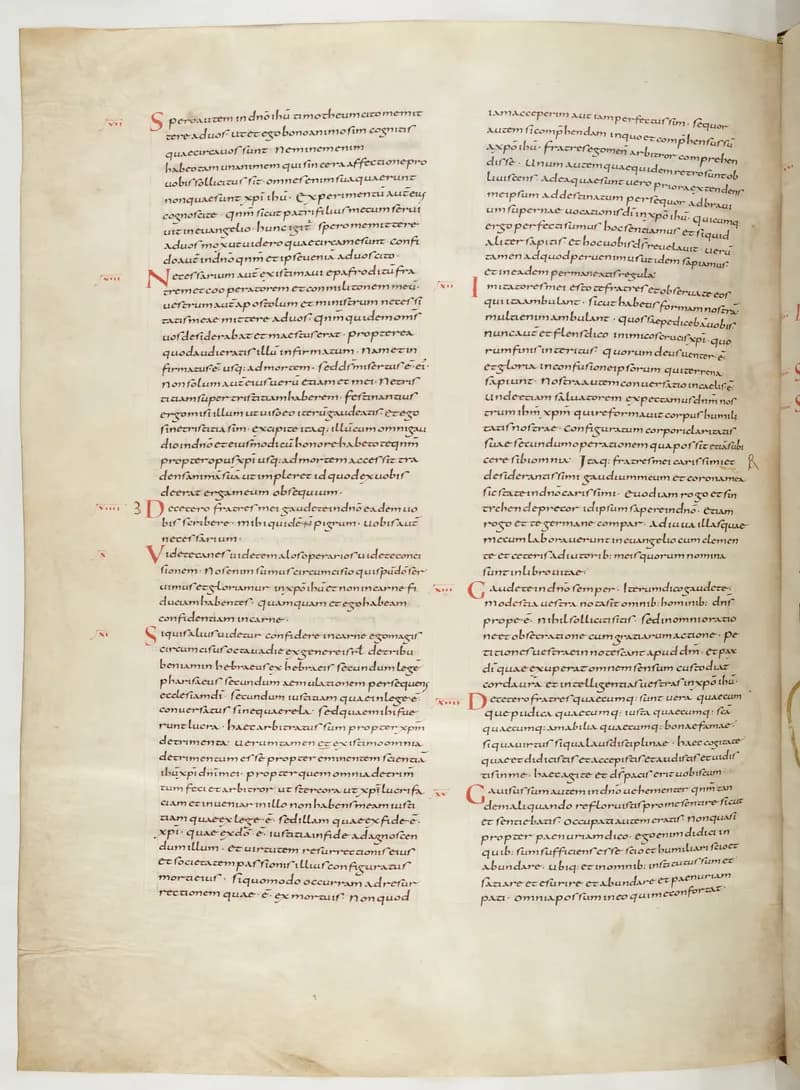 Vivian Bible, 1 John 4 (folio 814) by Master C. (Vivian Bible illuminator) depicting 1 John 4