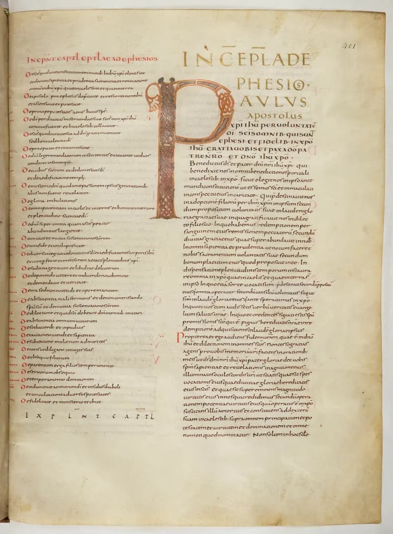 Vivian Bible, 1 Peter 4 (folio 809) by Master C. (Vivian Bible illuminator) depicting 1 Peter 4
