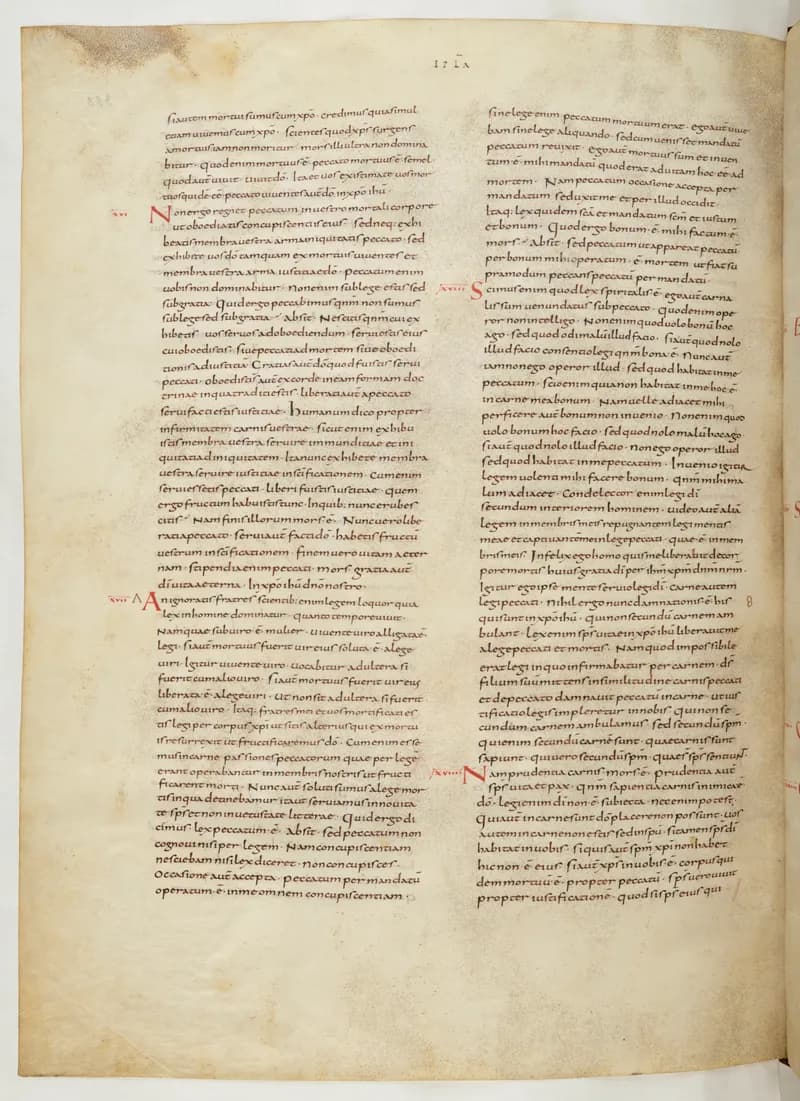 Vivian Bible, 1 Thessalonians 3 (folio 784) by Master C. (Vivian Bible illuminator) depicting 1 Thessalonians 3