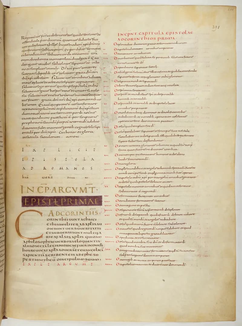 Vivian Bible, 1 Timothy 3 (folio 789) by Master C. (Vivian Bible illuminator) depicting 1 Timothy 3