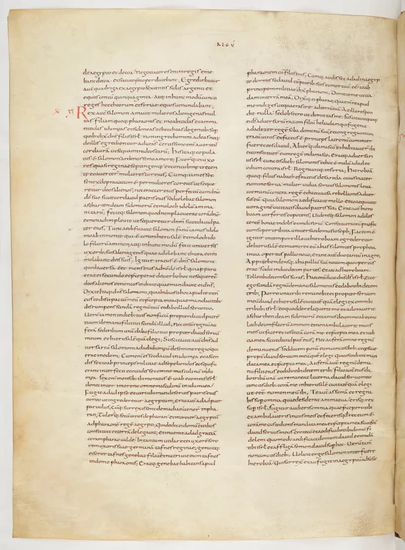 Vivian Bible, 2 Chronicles 2 (folio 238) by Master C. (Vivian Bible illuminator) depicting 2 Chronicles 2