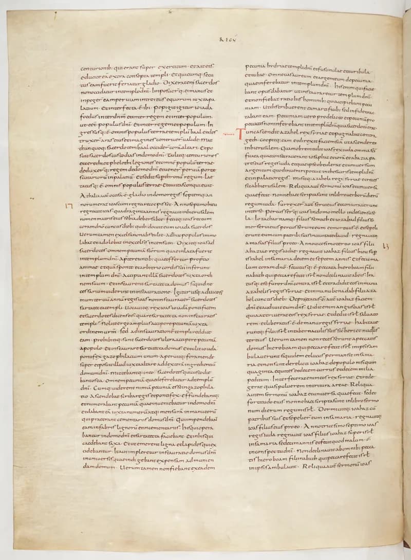 Vivian Bible, 2 Chronicles 32 (folio 256) by Master C. (Vivian Bible illuminator) depicting 2 Chronicles 32