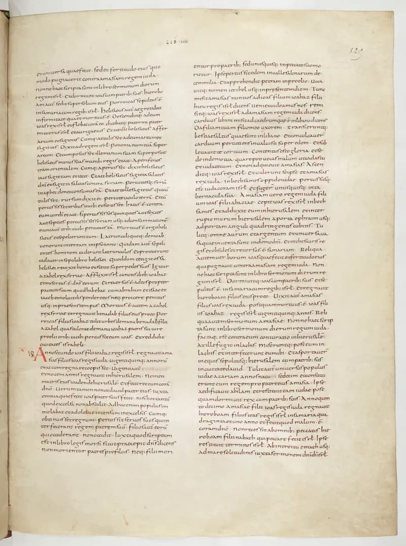 Vivian Bible, 2 Chronicles 33 (folio 257) by Master C. (Vivian Bible illuminator) depicting 2 Chronicles 33