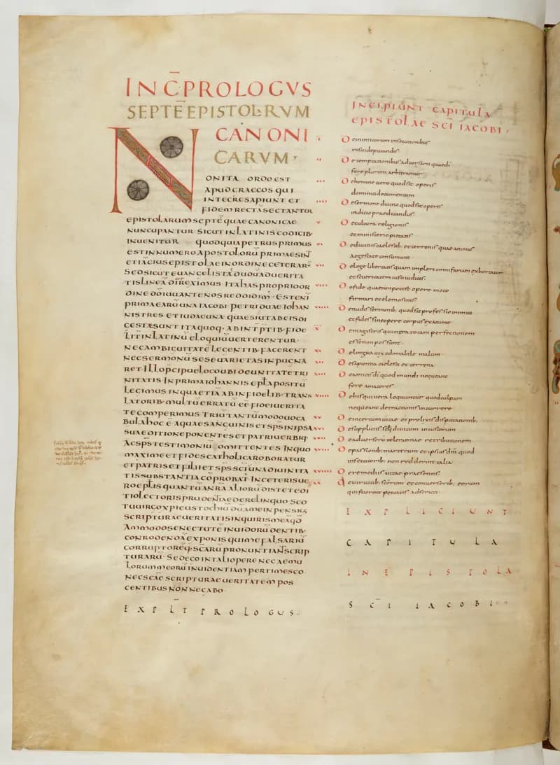 Vivian Bible, 2 Corinthians 1 (folio 762) by Master C. (Vivian Bible illuminator) depicting 2 Corinthians 1