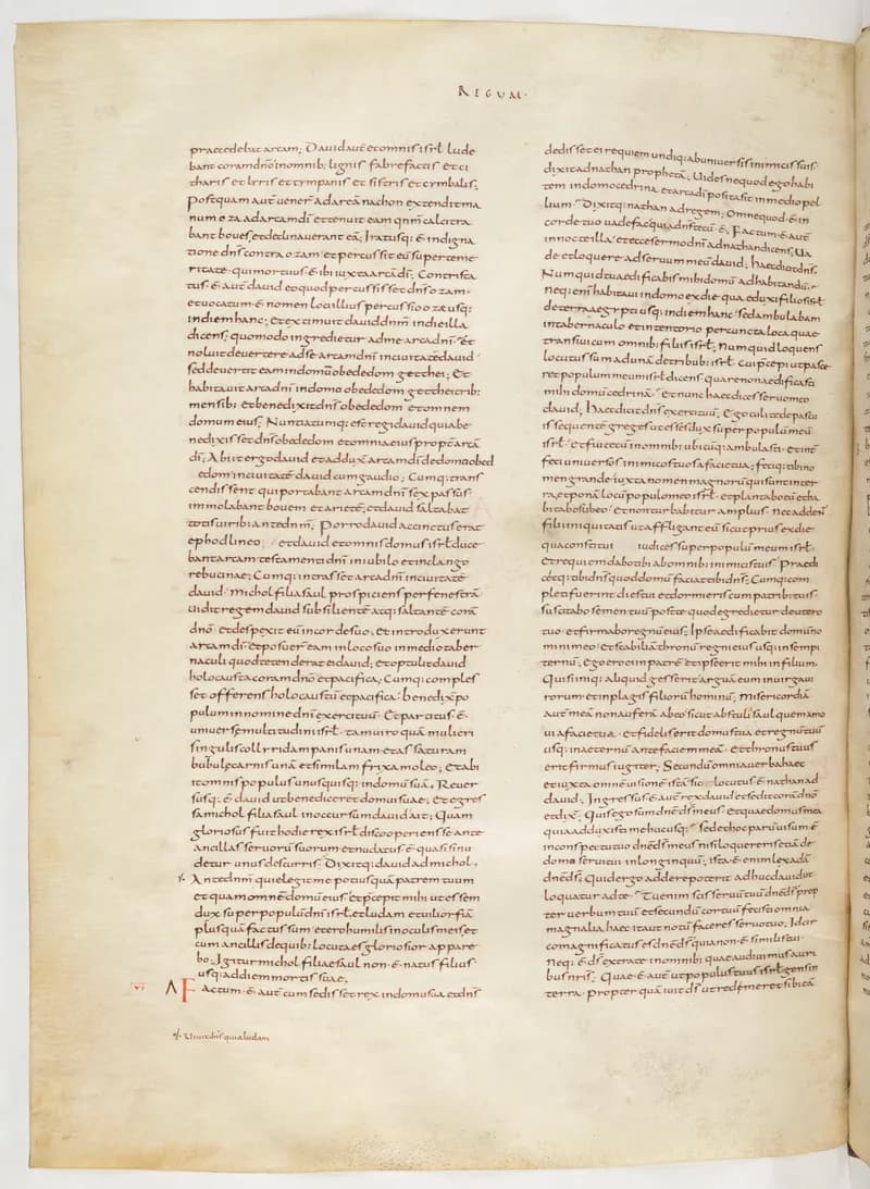 Vivian Bible, 2 Kings 18 (folio 214) by Master C. (Vivian Bible illuminator) depicting 2 Kings 18