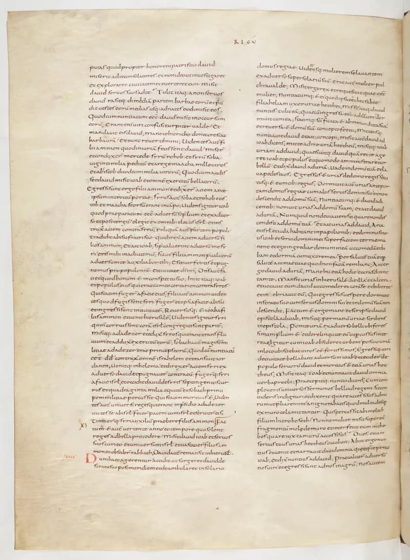 Vivian Bible, 2 Kings 21 (folio 216) by Master C. (Vivian Bible illuminator) depicting 2 Kings 21