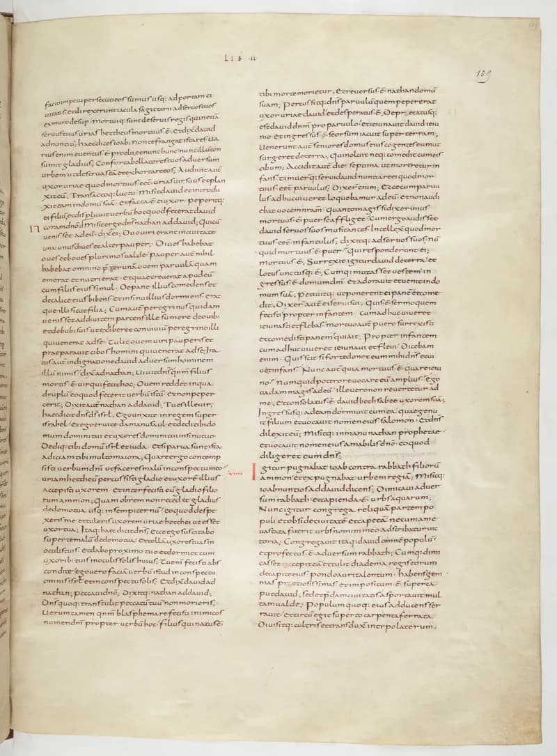 Vivian Bible, 2 Kings 23 (folio 217) by Master C. (Vivian Bible illuminator) depicting 2 Kings 23