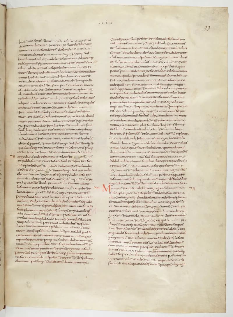 Vivian Bible, 2 Kings 3 (folio 205) by Master C. (Vivian Bible illuminator) depicting 2 Kings 3