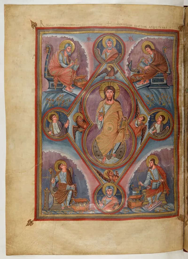 Vivian Bible, 2 Maccabees 10 (folio 666) by Master C. (Vivian Bible illuminator) depicting 2 Maccabees 10