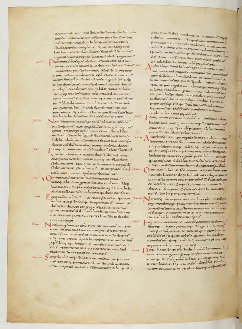 Vivian Bible, 2 Timothy 3 (folio 792) by Master C. (Vivian Bible illuminator) depicting 2 Timothy 3