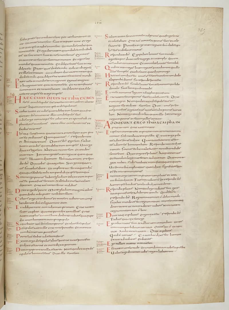 Vivian Bible, Acts 21 (folio 737) by Master C. (Vivian Bible illuminator) depicting Acts 21
