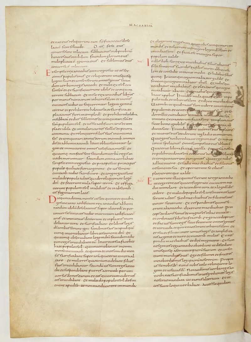 Vivian Bible, Amos 2 (folio 620) by Master C. (Vivian Bible illuminator) depicting Amos 2