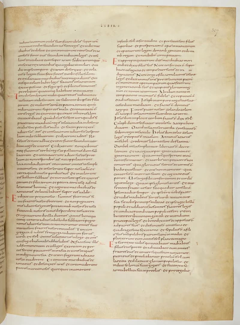 Vivian Bible, Amos 3 (folio 621) by Master C. (Vivian Bible illuminator) depicting Amos 3