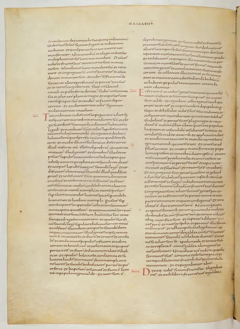 Vivian Bible, Amos 8 (folio 624) by Master C. (Vivian Bible illuminator) depicting Amos 8