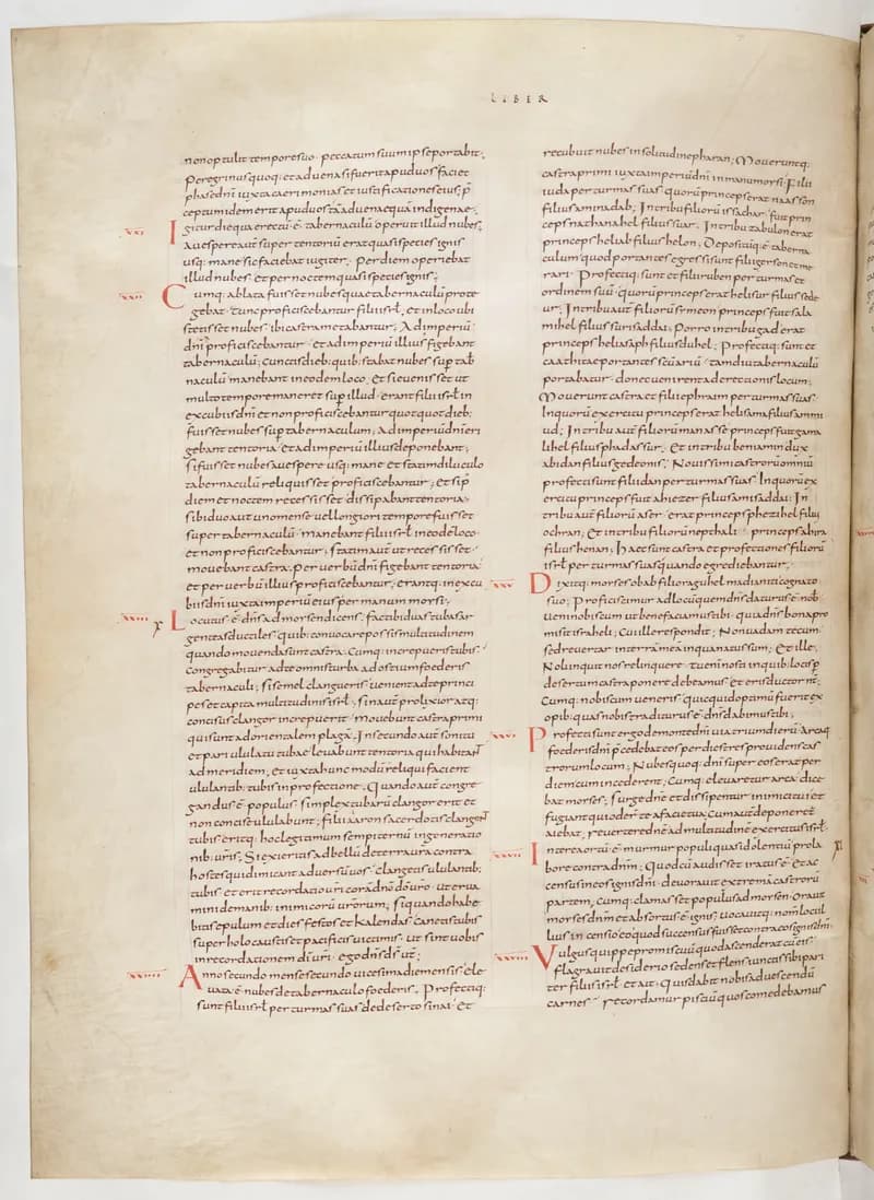 Vivian Bible, Deuteronomy 13 (folio 112) by Master C. (Vivian Bible illuminator) depicting Deuteronomy 13