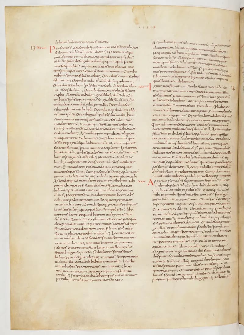 Vivian Bible, Deuteronomy 16 (folio 114) by Master C. (Vivian Bible illuminator) depicting Deuteronomy 16