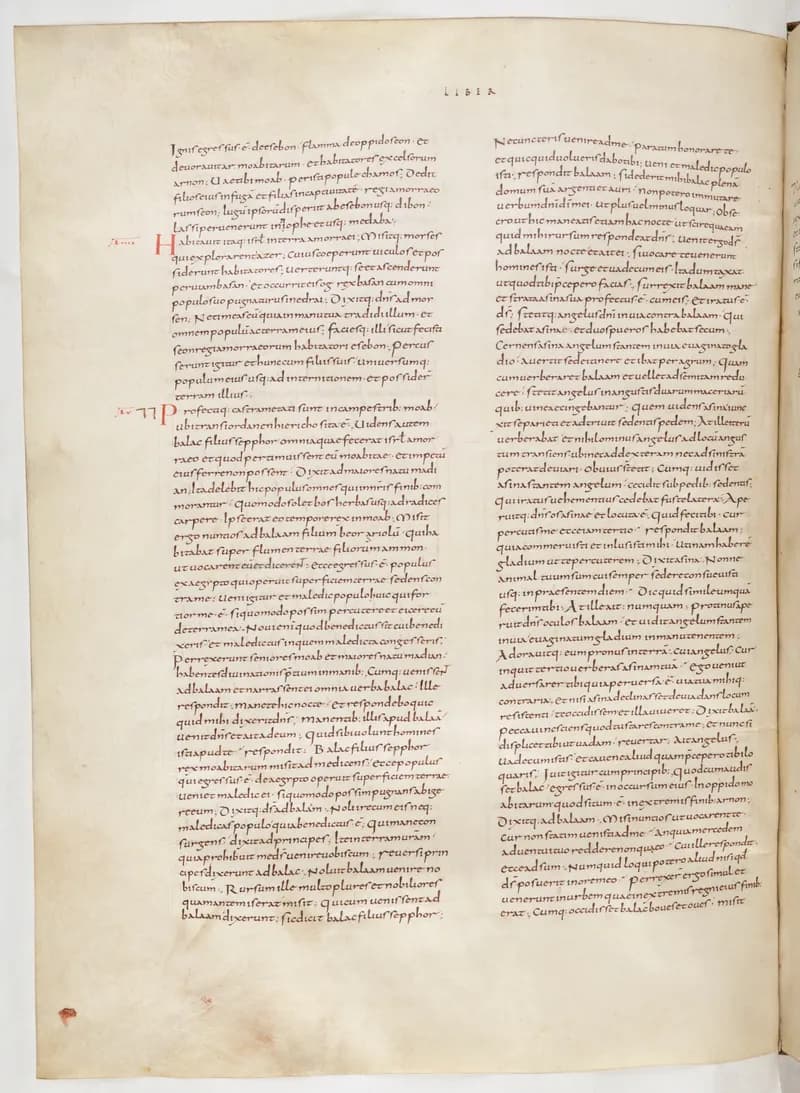Vivian Bible, Deuteronomy 25 (folio 120) by Master C. (Vivian Bible illuminator) depicting Deuteronomy 25