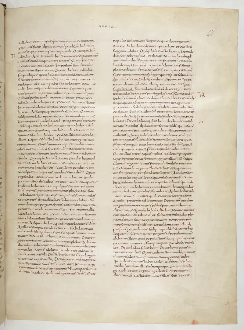 Vivian Bible, Deuteronomy 28 (folio 121) by Master C. (Vivian Bible illuminator) depicting Deuteronomy 28