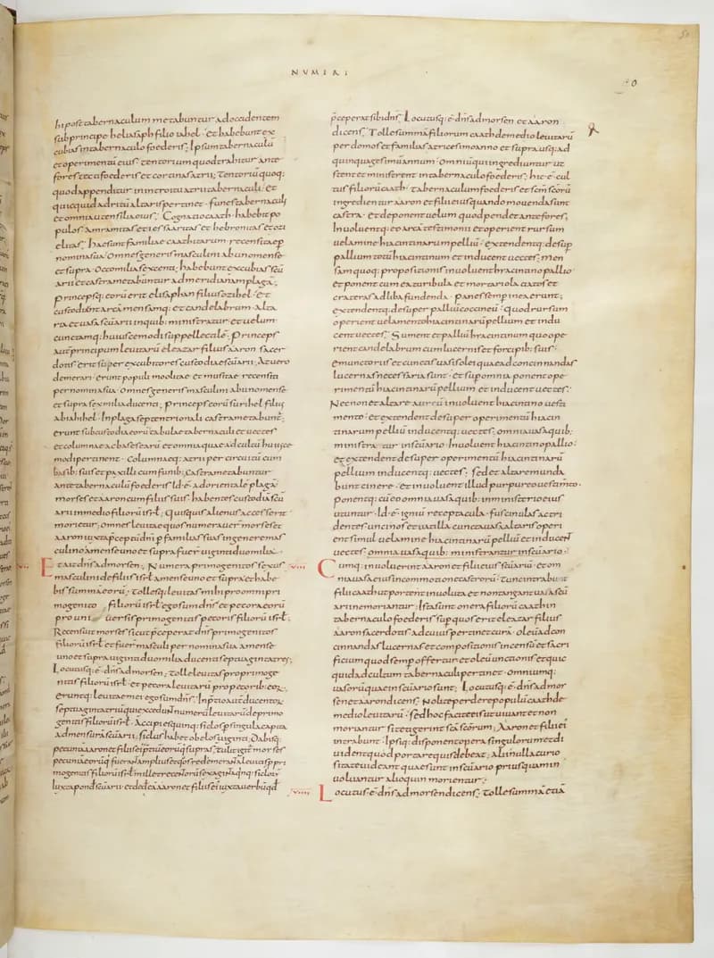 Vivian Bible, Deuteronomy 4 (folio 107) by Master C. (Vivian Bible illuminator) depicting Deuteronomy 4
