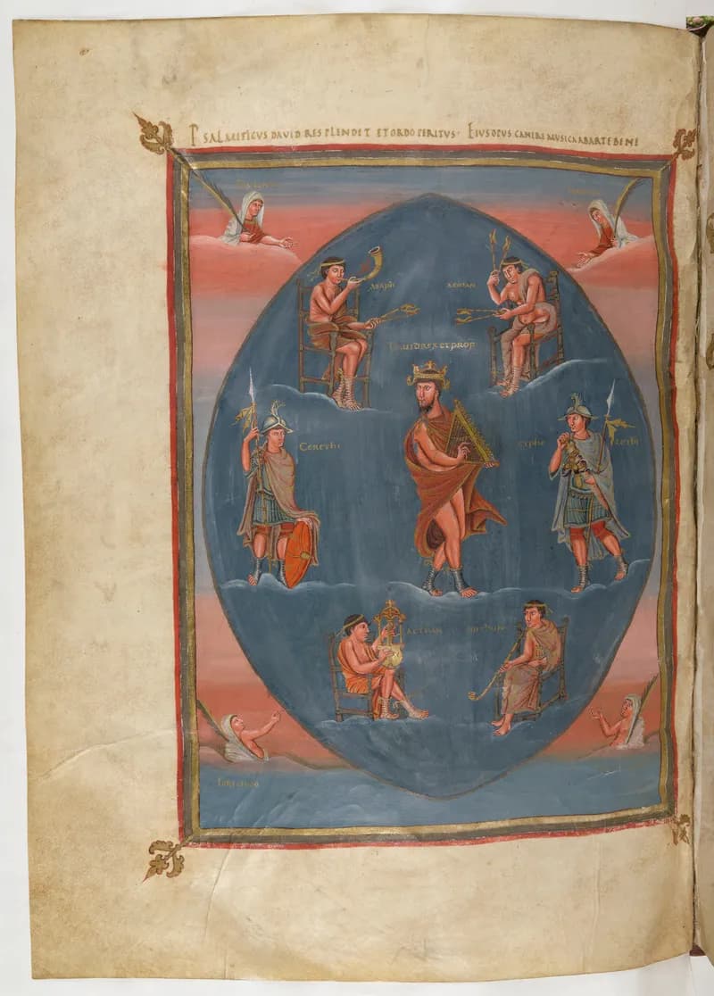 Vivian Bible, Ecclesiastes 4 (folio 438) by Master C. (Vivian Bible illuminator) depicting Ecclesiastes 4