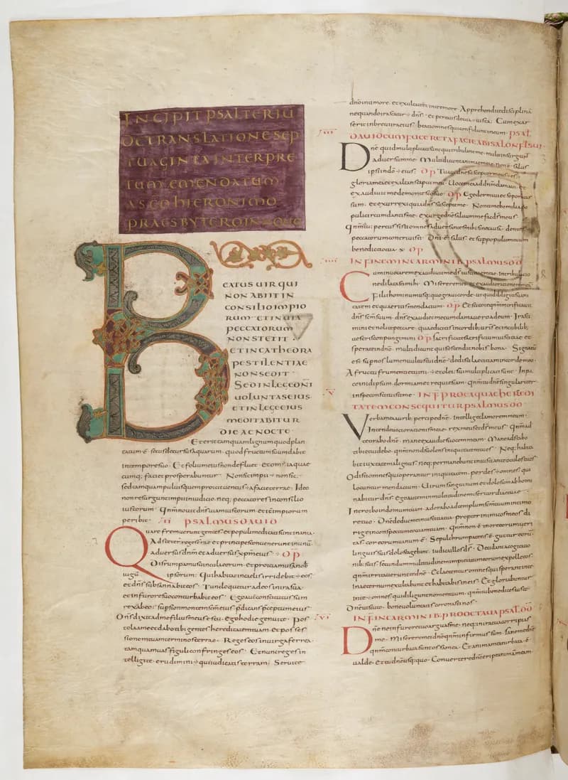 Vivian Bible, Ecclesiastes 7 (folio 440) by Master C. (Vivian Bible illuminator) depicting Ecclesiastes 7