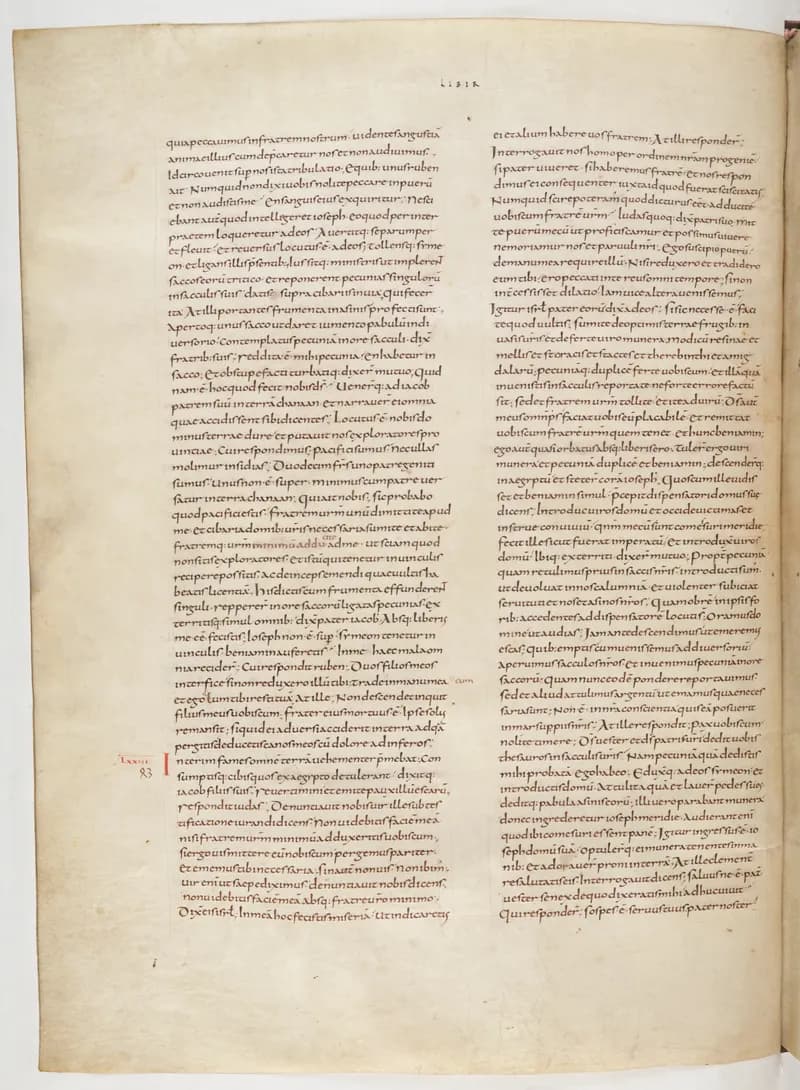 Vivian Bible, Exodus 22 (folio 54) by Master C. (Vivian Bible illuminator) depicting Exodus 22