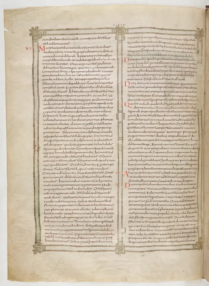 Vivian Bible, Exodus 39 (folio 64) by Master C. (Vivian Bible illuminator) depicting Exodus 39