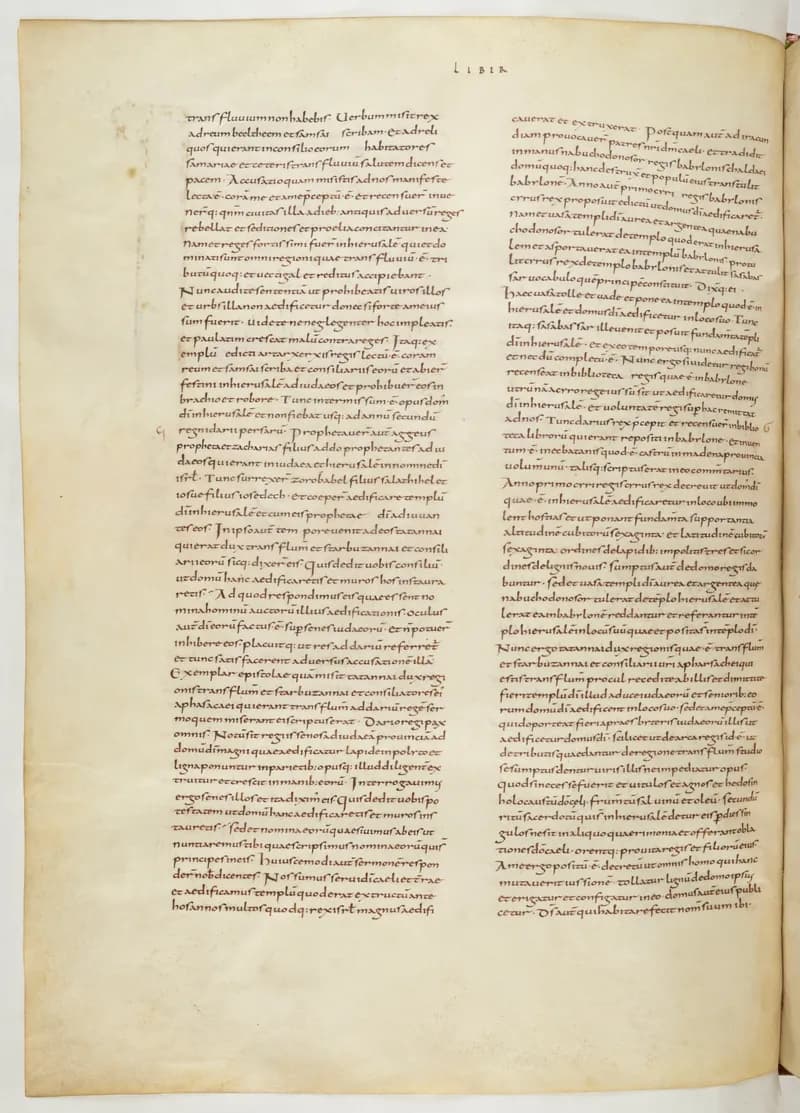 Vivian Bible, Ezekiel 14 (folio 580) by Master C. (Vivian Bible illuminator) depicting Ezekiel 14