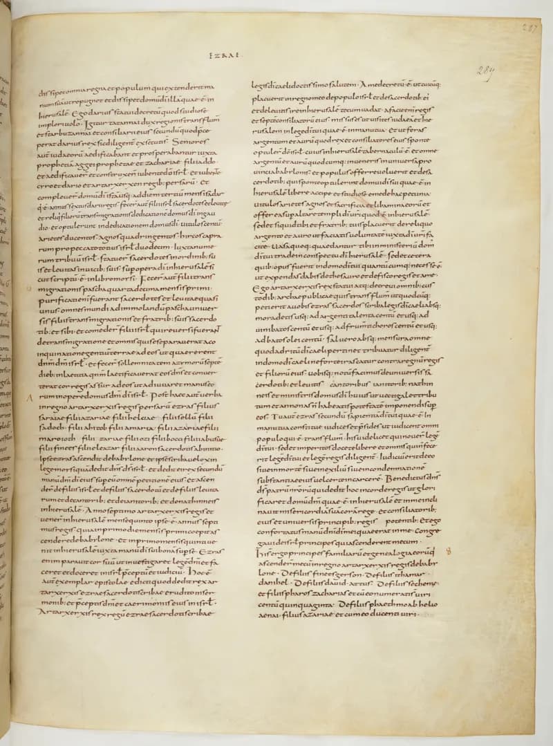Vivian Bible, Ezekiel 15 (folio 581) by Master C. (Vivian Bible illuminator) depicting Ezekiel 15