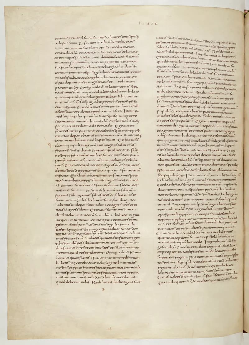 Vivian Bible, Ezekiel 23 (folio 586) by Master C. (Vivian Bible illuminator) depicting Ezekiel 23