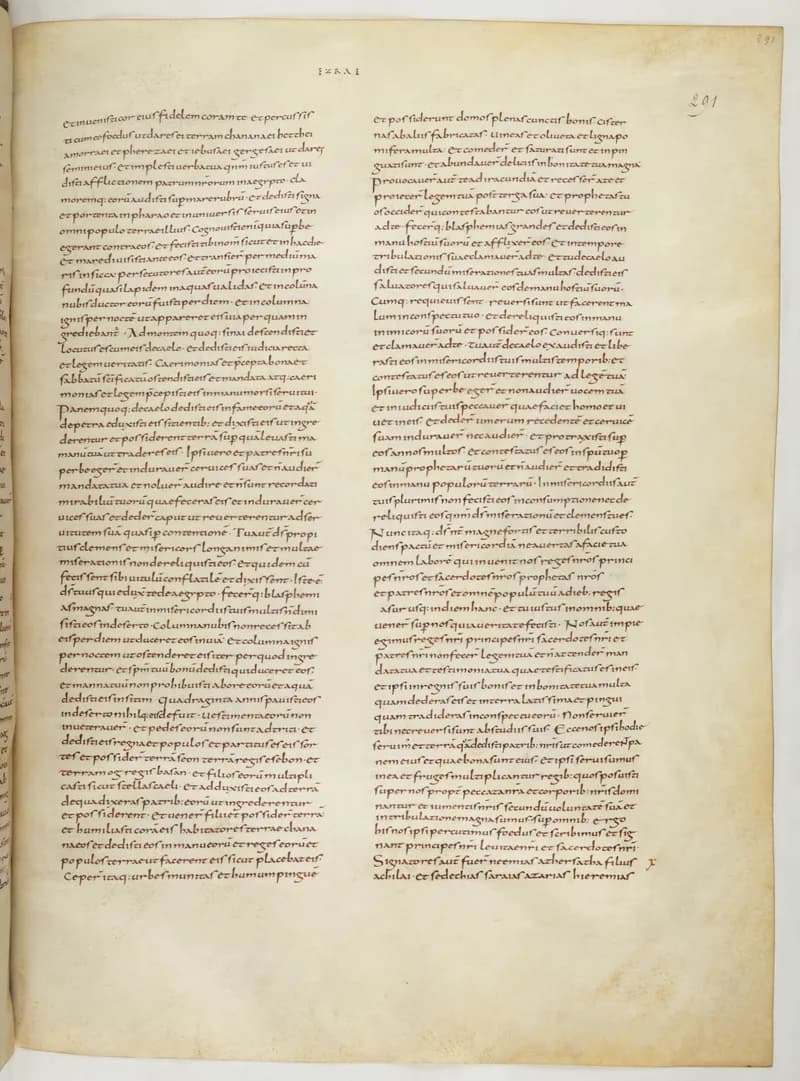 Vivian Bible, Ezekiel 28 (folio 589) by Master C. (Vivian Bible illuminator) depicting Ezekiel 28