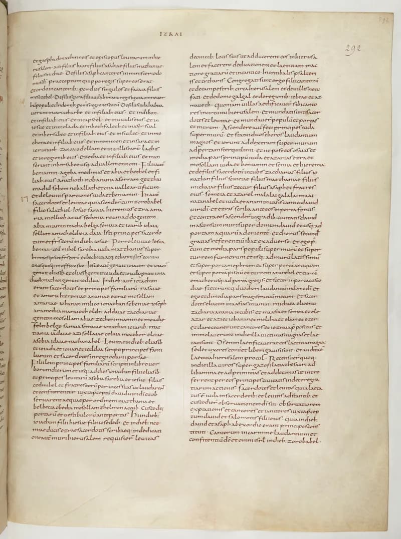 Vivian Bible, Ezekiel 32 (folio 591) by Master C. (Vivian Bible illuminator) depicting Ezekiel 32
