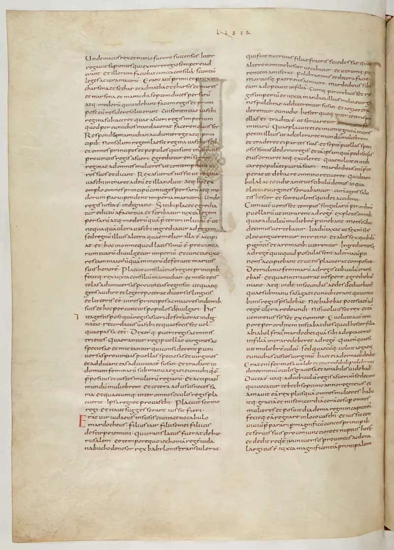 Vivian Bible, Ezekiel 36 (folio 594) by Master C. (Vivian Bible illuminator) depicting Ezekiel 36
