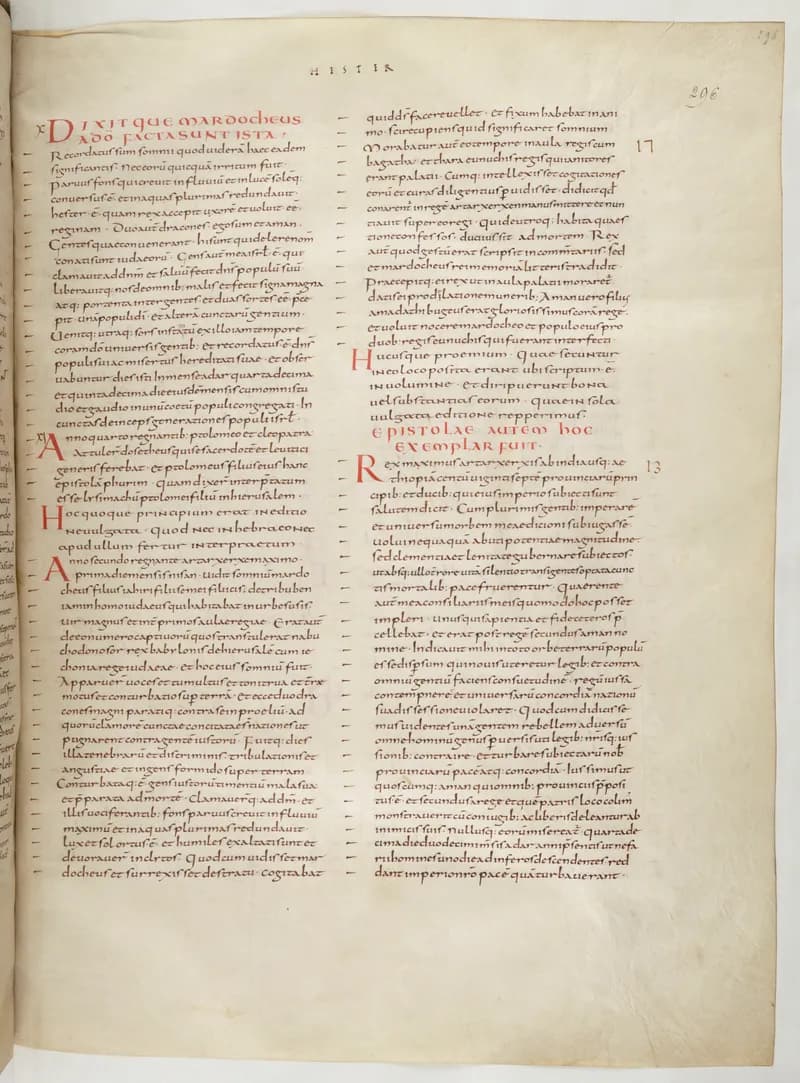 Vivian Bible, Ezekiel 45 (folio 599) by Master C. (Vivian Bible illuminator) depicting Ezekiel 45