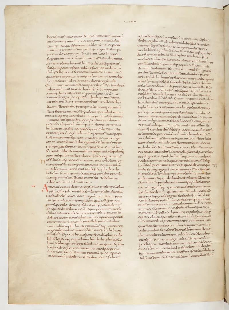 Vivian Bible, Ezra 8 (folio 264) by Master C. (Vivian Bible illuminator) depicting Ezra 8