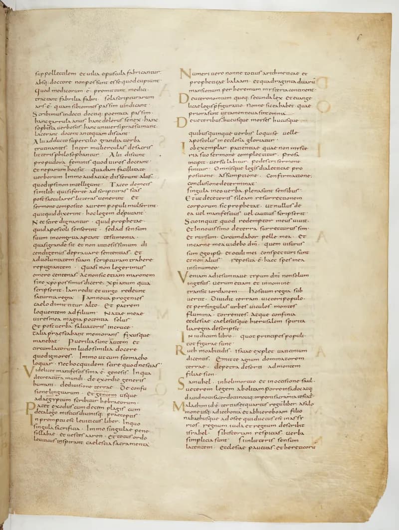 Vivian Bible, Genesis 16 (folio 19) by Master C. (Vivian Bible illuminator) depicting Genesis 16