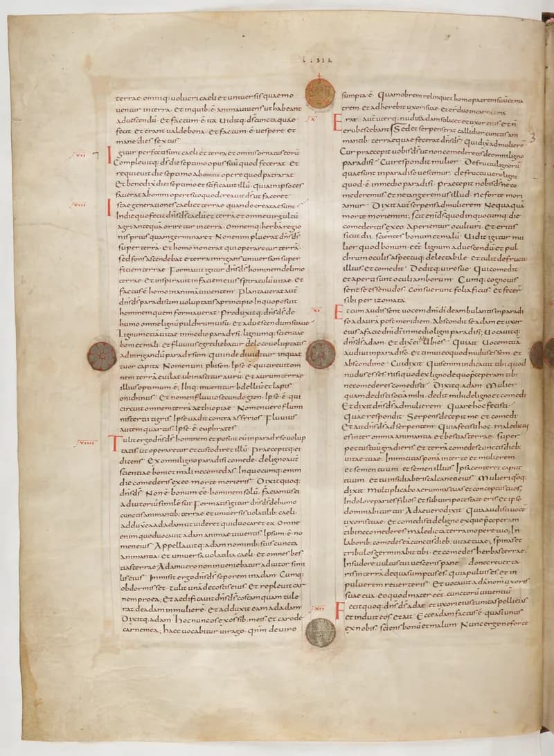 Vivian Bible, Genesis 34 (folio 30) by Master C. (Vivian Bible illuminator) depicting Genesis 34