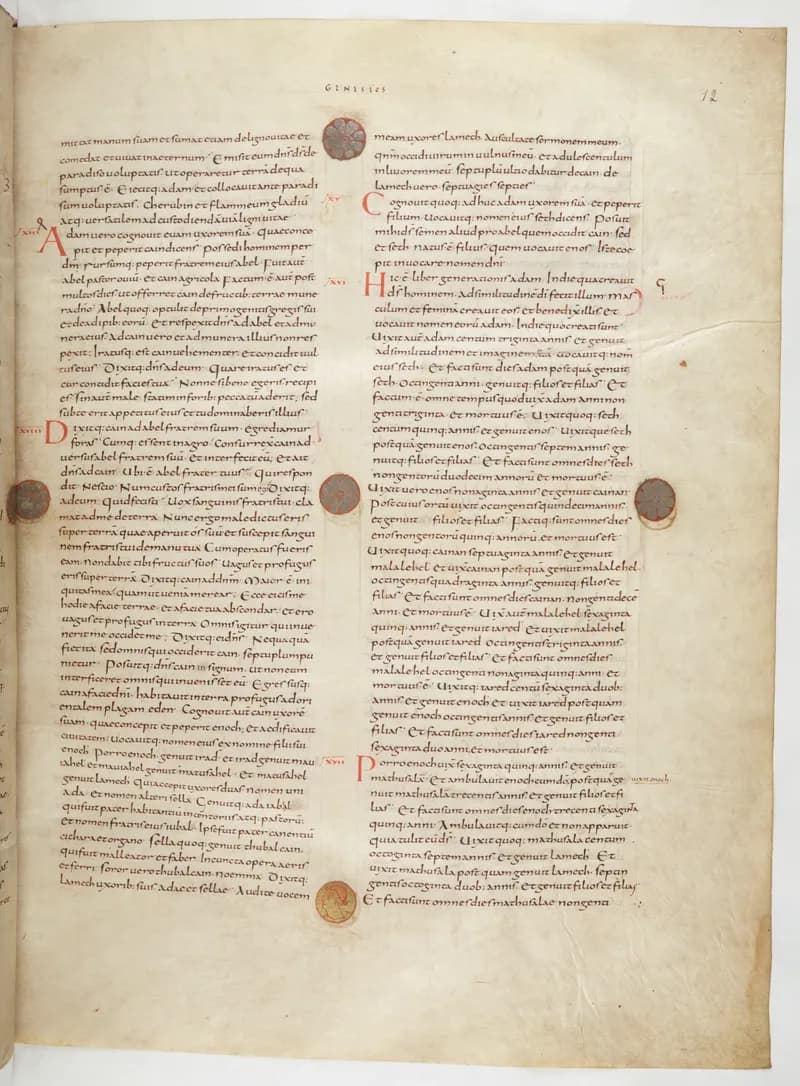 Vivian Bible, Genesis 35 (folio 31) by Master C. (Vivian Bible illuminator) depicting Genesis 35