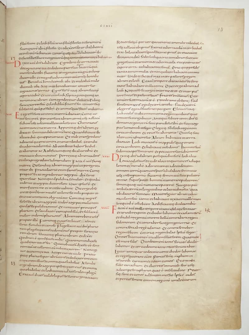 Vivian Bible, Genesis 42 (folio 35) by Master C. (Vivian Bible illuminator) depicting Genesis 42